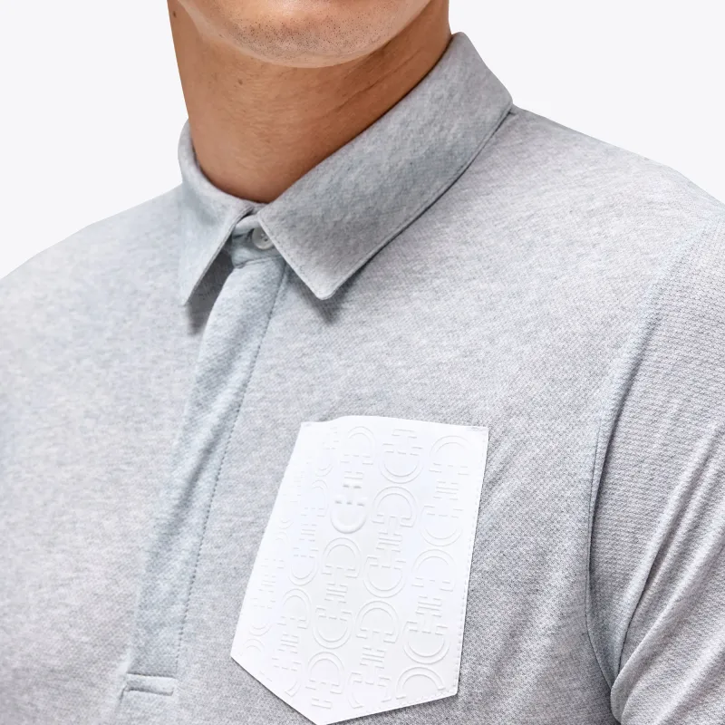 Cavalleria Toscana - Polo d'entrainement homme mesh manches courtes button