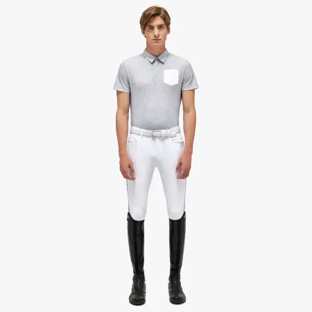 Cavalleria Toscana - Polo d'entrainement homme mesh manches courtes button