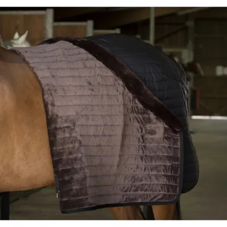 Equitheme - Couverture d'écurie Teddy doublée mouton synthétique