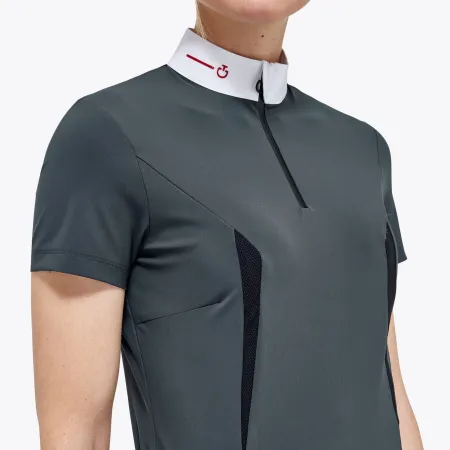 Cavalleria Toscana - Polo de compétition REVO 3D jersey mesh zip