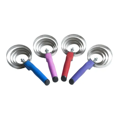 Hippotonic - Étrille métallique ronde poignée soft